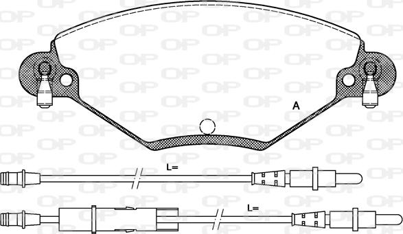 Open Parts BPA0828.04 - Bremžu uzliku kompl., Disku bremzes autodraugiem.lv