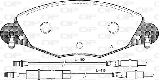 Open Parts BPA0827.04 - Bremžu uzliku kompl., Disku bremzes autodraugiem.lv