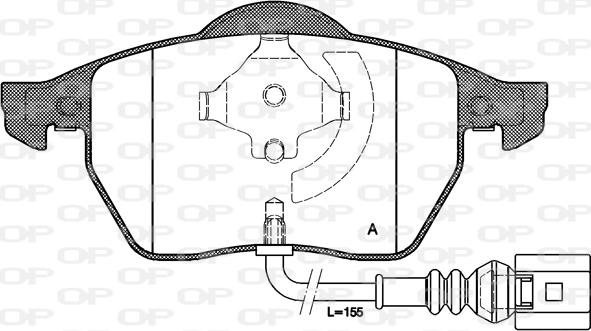 Open Parts BPA0390.41 - Bremžu uzliku kompl., Disku bremzes autodraugiem.lv
