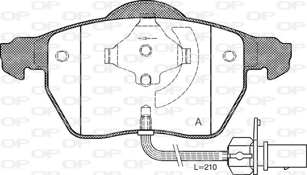 Open Parts BPA0390.52 - Bremžu uzliku kompl., Disku bremzes autodraugiem.lv