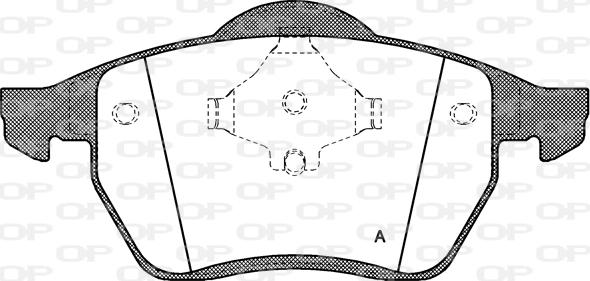 Open Parts BPA0390.00 - Bremžu uzliku kompl., Disku bremzes autodraugiem.lv