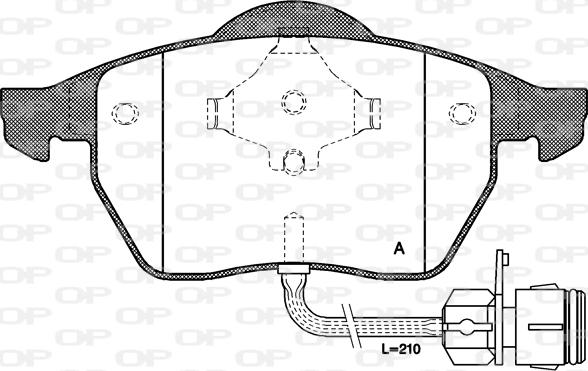 Open Parts BPA0390.02 - Bremžu uzliku kompl., Disku bremzes autodraugiem.lv