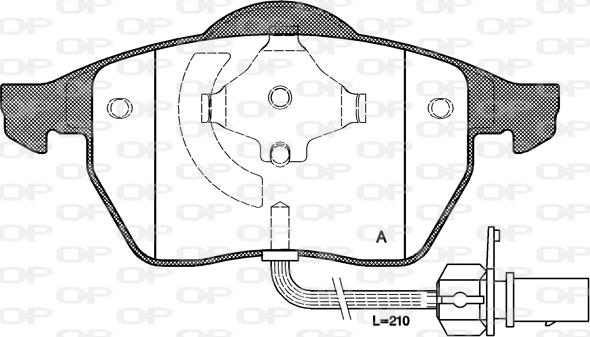 Open Parts BPA0390.22 - Bremžu uzliku kompl., Disku bremzes autodraugiem.lv