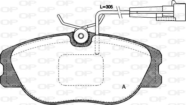 Open Parts BPA0305.31 - Bremžu uzliku kompl., Disku bremzes autodraugiem.lv