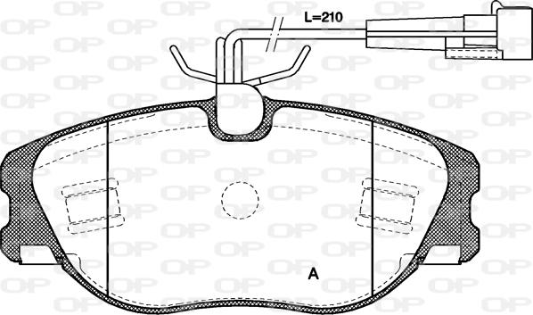 Open Parts BPA0305.72 - Bremžu uzliku kompl., Disku bremzes autodraugiem.lv