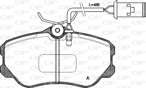 Open Parts BPA0303.12 - Bremžu uzliku kompl., Disku bremzes autodraugiem.lv