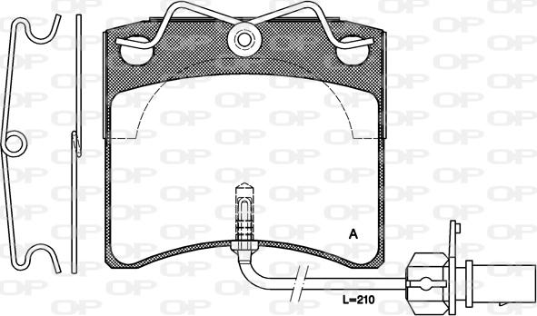 Open Parts BPA0385.11 - Bremžu uzliku kompl., Disku bremzes autodraugiem.lv