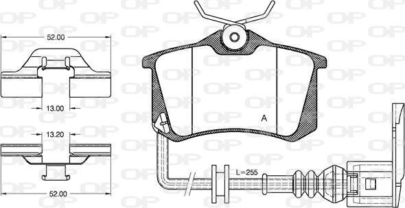 Open Parts BPA0263.41 - Bremžu uzliku kompl., Disku bremzes autodraugiem.lv
