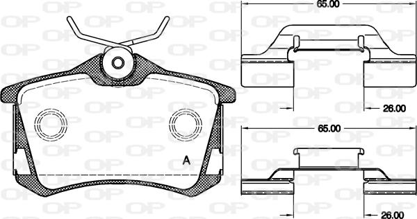 Open Parts BPA0263.50 - Bremžu uzliku kompl., Disku bremzes autodraugiem.lv