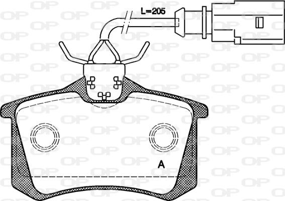 Open Parts BPA0263.51 - Bremžu uzliku kompl., Disku bremzes autodraugiem.lv