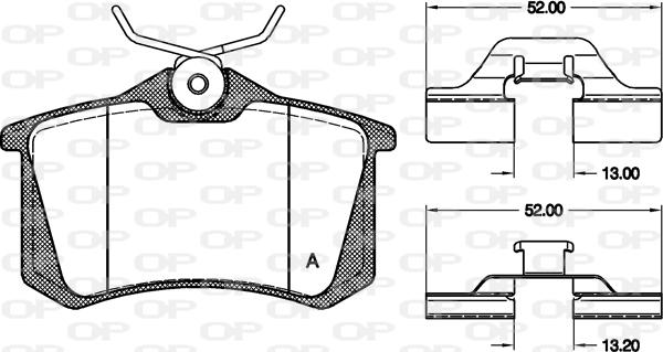 Open Parts BPA0263.03 - Bremžu uzliku kompl., Disku bremzes autodraugiem.lv