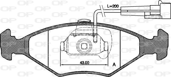 Open Parts BPA0281.42 - Bremžu uzliku kompl., Disku bremzes autodraugiem.lv