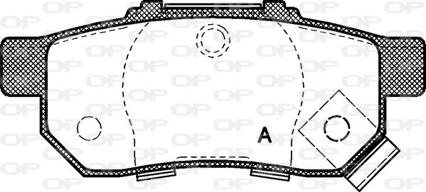 Open Parts BPA0233.52 - Bremžu uzliku kompl., Disku bremzes autodraugiem.lv