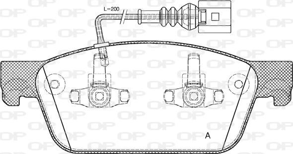 Open Parts BPA1440.01 - Bremžu uzliku kompl., Disku bremzes autodraugiem.lv