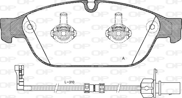 Open Parts BPA1441.12 - Bremžu uzliku kompl., Disku bremzes autodraugiem.lv