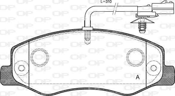 Open Parts BPA1442.01 - Bremžu uzliku kompl., Disku bremzes autodraugiem.lv