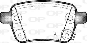 Open Parts BPA1450.22 - Bremžu uzliku kompl., Disku bremzes autodraugiem.lv