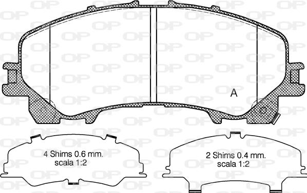 Open Parts BPA1407.12 - Bremžu uzliku kompl., Disku bremzes autodraugiem.lv