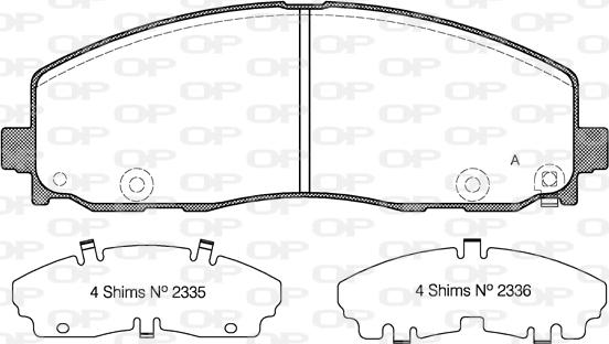 Open Parts BPA1484.04 - Bremžu uzliku kompl., Disku bremzes autodraugiem.lv