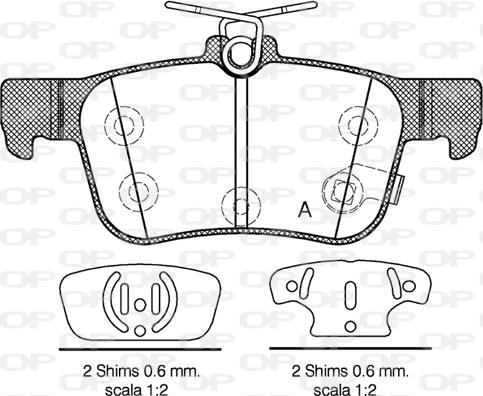 Open Parts BPA1551.12 - Bremžu uzliku kompl., Disku bremzes autodraugiem.lv