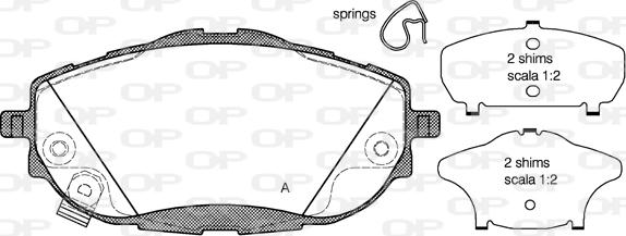 Open Parts BPA1561.02 - Bremžu uzliku kompl., Disku bremzes autodraugiem.lv