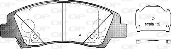 Open Parts BPA1583.02 - Bremžu uzliku kompl., Disku bremzes autodraugiem.lv