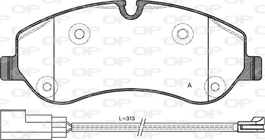 Open Parts BPA1520.02 - Bremžu uzliku kompl., Disku bremzes autodraugiem.lv