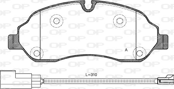 Open Parts BPA1602.02 - Bremžu uzliku kompl., Disku bremzes autodraugiem.lv