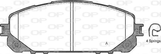 Open Parts BPA1613.00 - Bremžu uzliku kompl., Disku bremzes autodraugiem.lv