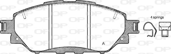 Open Parts BPA1671.04 - Bremžu uzliku kompl., Disku bremzes autodraugiem.lv