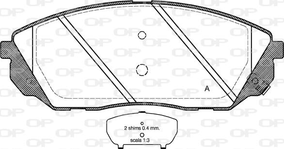 Open Parts BPA1041.12 - Bremžu uzliku kompl., Disku bremzes autodraugiem.lv