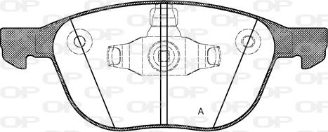 Open Parts BPA1082.50 - Bremžu uzliku kompl., Disku bremzes autodraugiem.lv