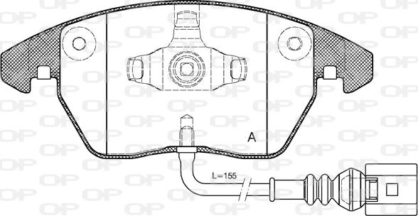 Open Parts BPA1030.01 - Bremžu uzliku kompl., Disku bremzes autodraugiem.lv