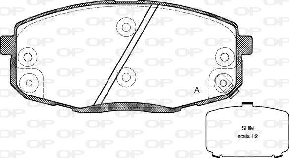 Open Parts BPA1038.12 - Bremžu uzliku kompl., Disku bremzes autodraugiem.lv