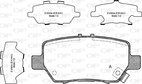 Open Parts BPA1168.02 - Bremžu uzliku kompl., Disku bremzes autodraugiem.lv