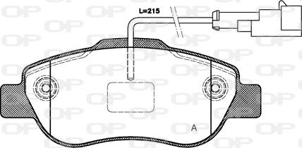 Open Parts BPA1100.21 - Bremžu uzliku kompl., Disku bremzes autodraugiem.lv