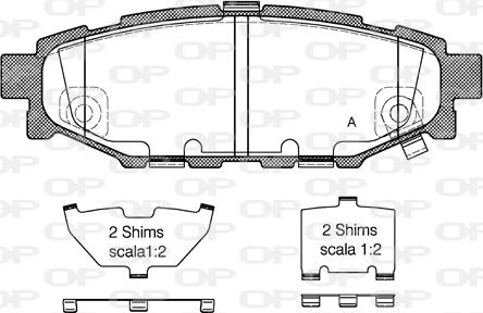 Open Parts BPA1136.12 - Bremžu uzliku kompl., Disku bremzes autodraugiem.lv