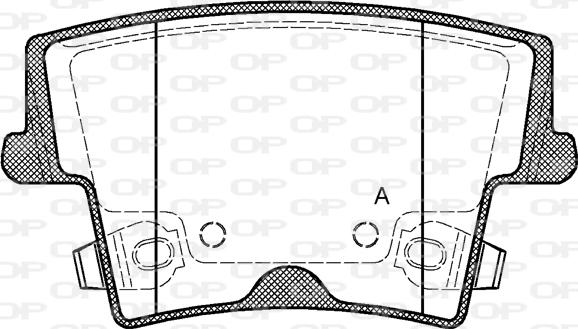 Open Parts BPA1127.08 - Bremžu uzliku kompl., Disku bremzes autodraugiem.lv