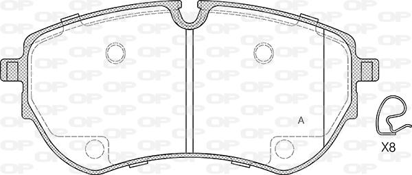 Open Parts BPA1853.00 - Bremžu uzliku kompl., Disku bremzes autodraugiem.lv