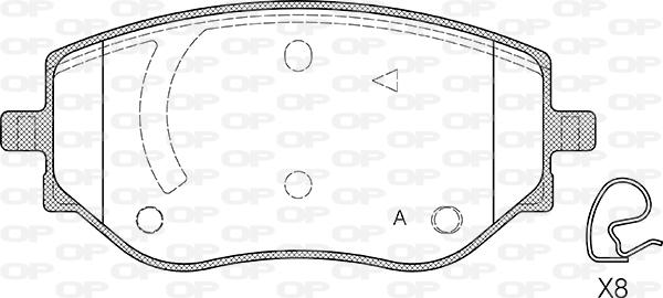 Open Parts BPA1887.00 - Bremžu uzliku kompl., Disku bremzes autodraugiem.lv