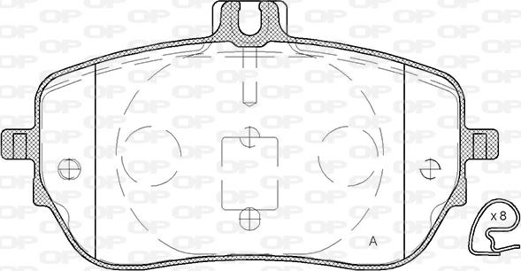 Open Parts BPA1827.00 - Bremžu uzliku kompl., Disku bremzes autodraugiem.lv