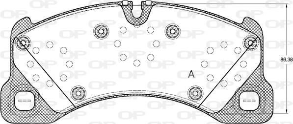 Open Parts BPA1345.00 - Bremžu uzliku kompl., Disku bremzes autodraugiem.lv