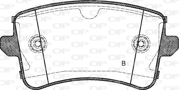 Open Parts BPA1343.10 - Bremžu uzliku kompl., Disku bremzes autodraugiem.lv
