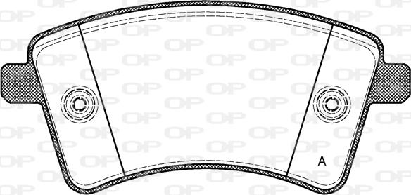 Open Parts BPA1351.00 - Bremžu uzliku kompl., Disku bremzes autodraugiem.lv