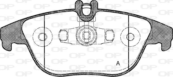 Open Parts BPA1305.20 - Bremžu uzliku kompl., Disku bremzes autodraugiem.lv