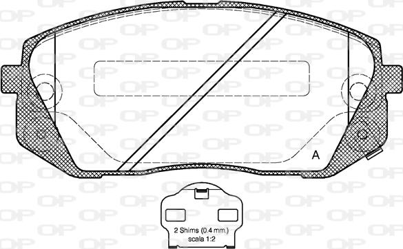 Open Parts BPA1302.02 - Bremžu uzliku kompl., Disku bremzes autodraugiem.lv