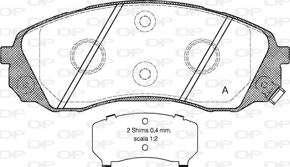 Open Parts BPA1291.02 - Bremžu uzliku kompl., Disku bremzes autodraugiem.lv