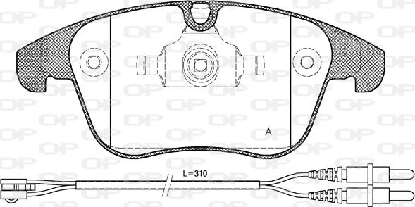 Open Parts BPA1249.01 - Bremžu uzliku kompl., Disku bremzes autodraugiem.lv