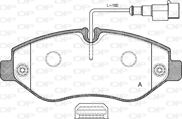 Open Parts BPA1245.02 - Bremžu uzliku kompl., Disku bremzes autodraugiem.lv