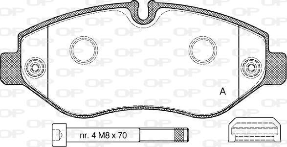 Open Parts BPA1245.10 - Bremžu uzliku kompl., Disku bremzes autodraugiem.lv